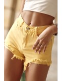 Yellow denim shorts 6300 - Online store - Boutique